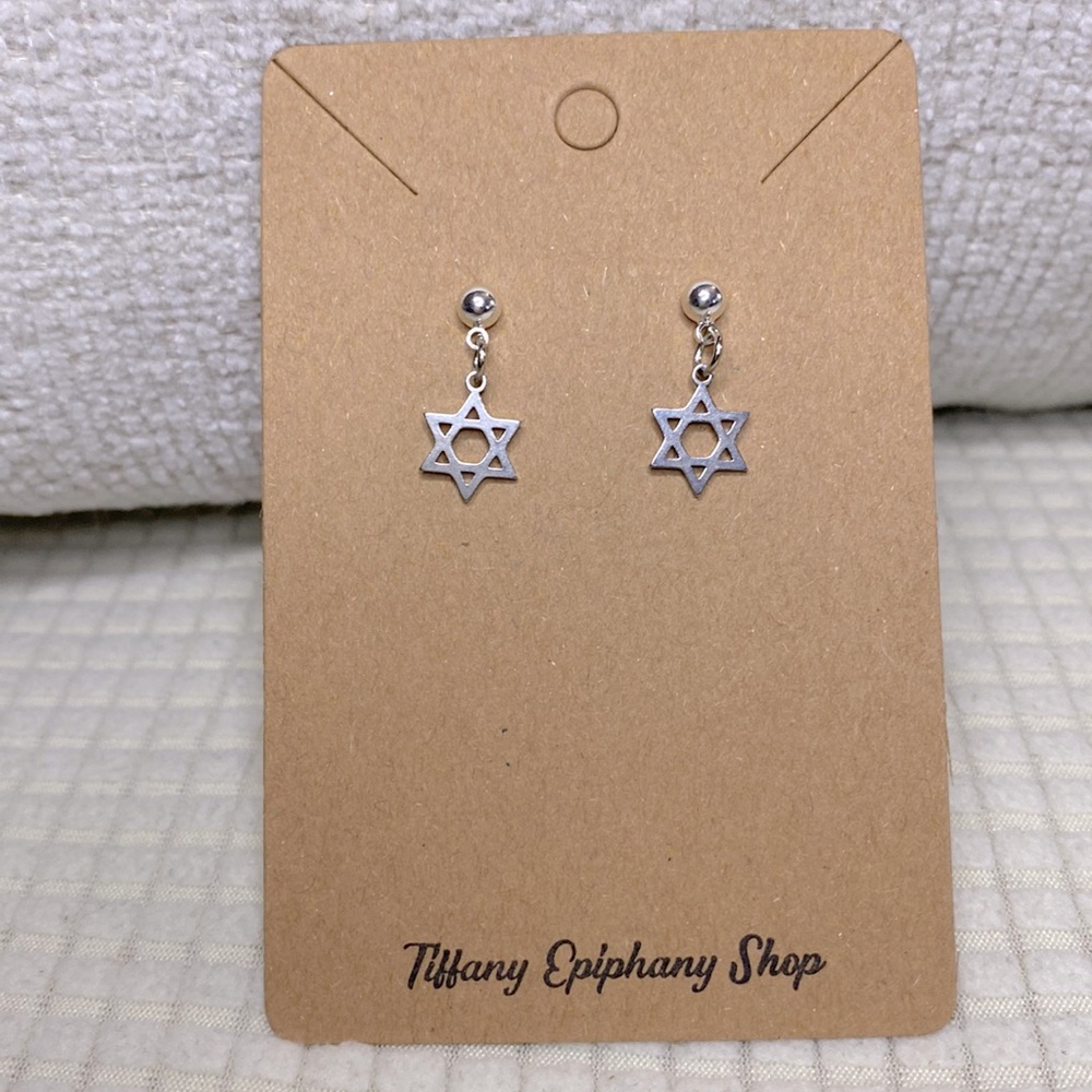 Star of David Petite Earrings Handmade NWT
